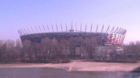 Polish National Stadium Stock Footage 34148755