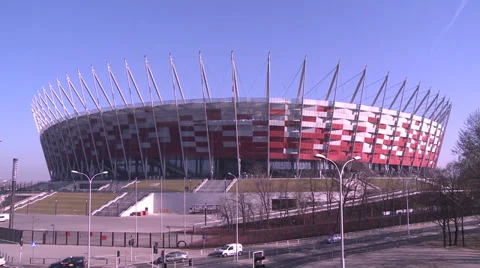 Polish National Stadium Stock Footage 34148880