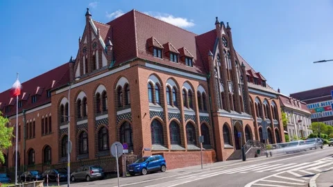 Polish post office in Wałbrzych Time laps Stock Footage 273549024