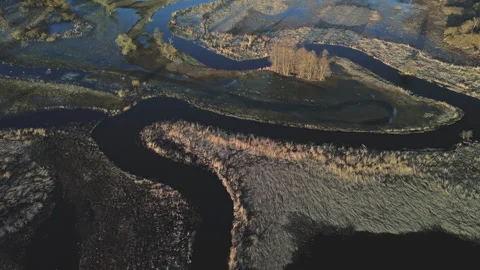 Polish River - Aerial Forward Flight - 4K ProRes Stock Footage 332507761
