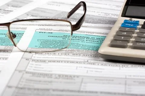 Polish tax return Foto stock