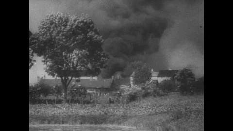Polish town burns Stock Footage 103388776