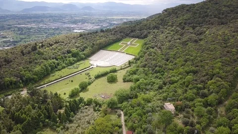 Polish war cemetary in Montecassino Italy Stock Footage 121396953