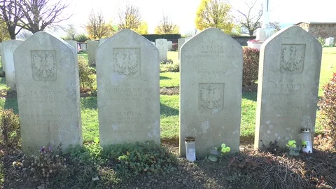 Polish War Graves Budapest Stock Footage 100444748