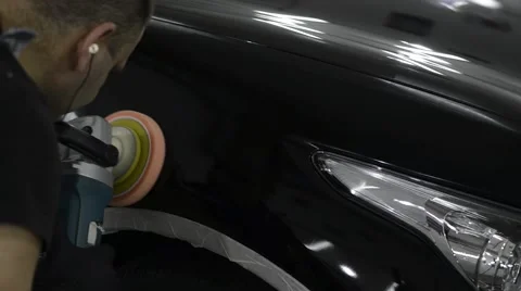 Polished black car Stock Footage 67672906