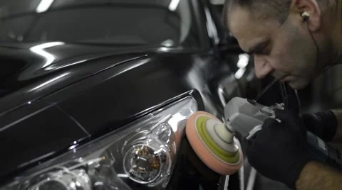 Polished black car Stock Footage 67672918