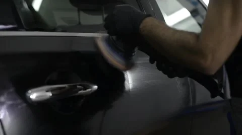 Polished black car Stock Footage 67672995