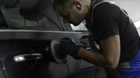 Polished black car Stock Footage 67673004