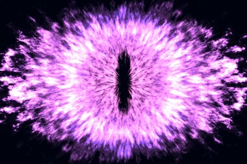 Polished flaming circular eye pattern abstract motion background in hot pink, in 스톡 동영상 339267859