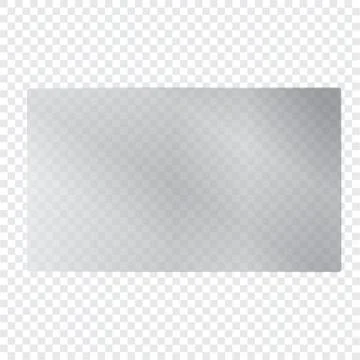 Polished Glass Sheet with Mirror Effect and Light Reflection Vector. Stock Illustration