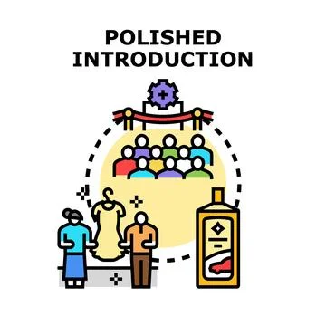 Polished introduction event featuring new product launch Stock Illustration