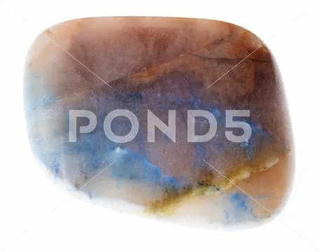 Polished irnimite jasper gem stone on white Stock Photos