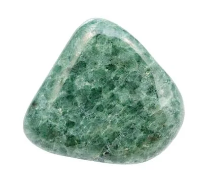 Polished Jadeite (green jade) gem stone isolated Foto stock