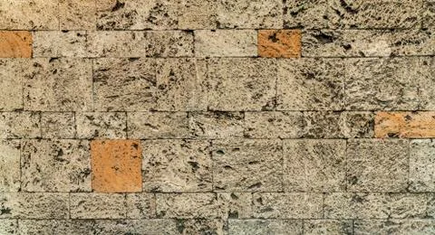 Polished limestone wall background Stock Photos