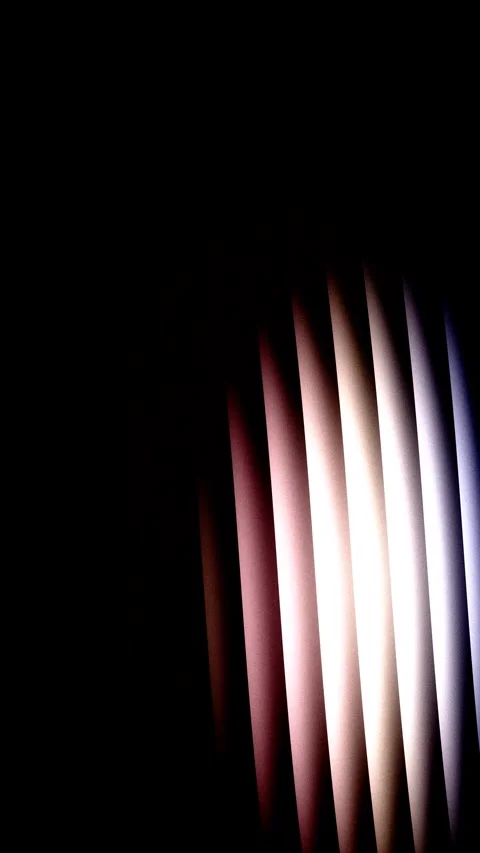 Polished luminous vertical blind backdrop abstract motion background in white, c Vídeo Stock 339314742