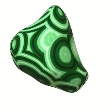 Polished Malachite Pebble Stock Illustration