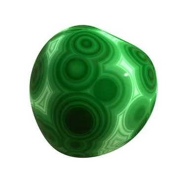 Polished Malachite Pebble Stock Illustration