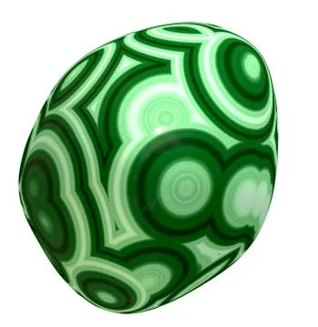 Polished Malachite Pebble Stock Illustration