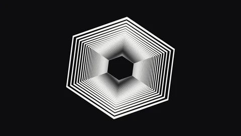 Polished metallic hexagonal prism rotating slowly on a dark background with.. Stock Footage 341665116