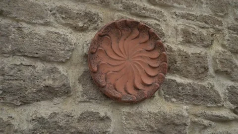 Polished Pottery for wall decor Stock Footage 252208197
