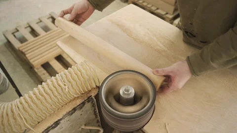 Polishing boards Stock Footage 128369731