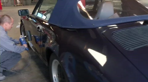 Polishing Car Stock Footage 847326