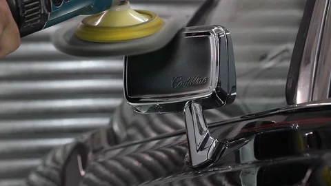 Polishing car grinding machine, close-up Stock Footage 94100348