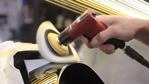 Polishing car grinding machine Stock Footage 94100251
