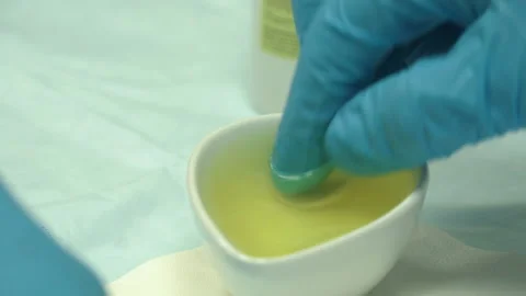 Polishing of an eye prosthesis Stock Footage 157508368