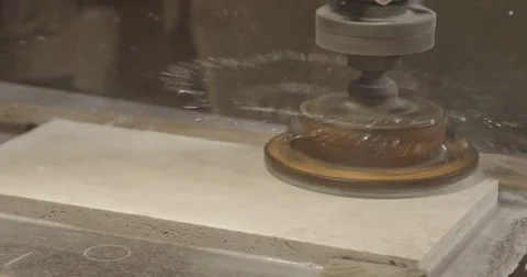 Polishing machine. Polish marble stone granite 库存影片 74255463