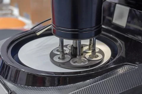 Polishing Machine Preparing Samples Stock Photos