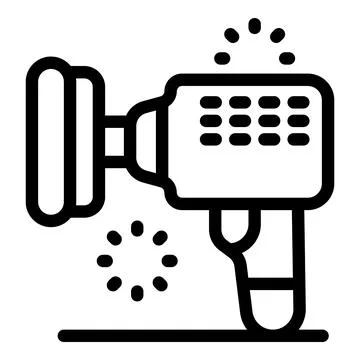 Polishing machine working on surface with flashing lights Stock Illustration