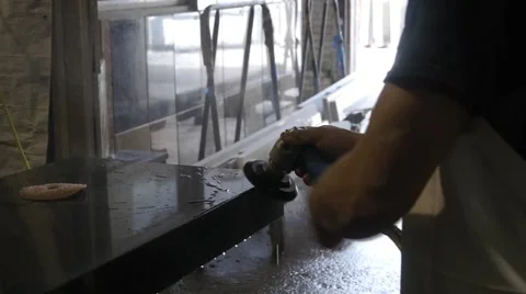 Polishing Marmol Counter Video stock 39983247