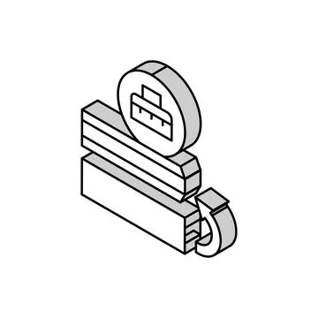 Polishing mirror isometric icon vector illustration Stock Illustration