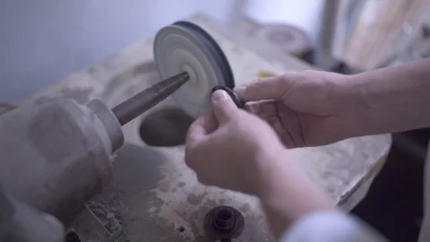 Polishing process Stock Footage 124610173