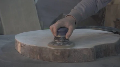 Polishing table Stock Footage 104444703