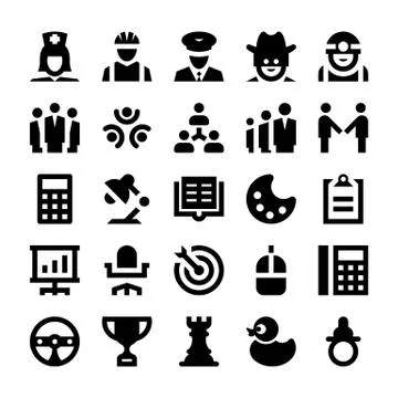 Polit Vector Icons Stock Illustration