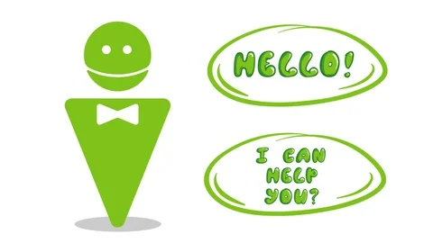 Polite green android Stock Footage 108773287