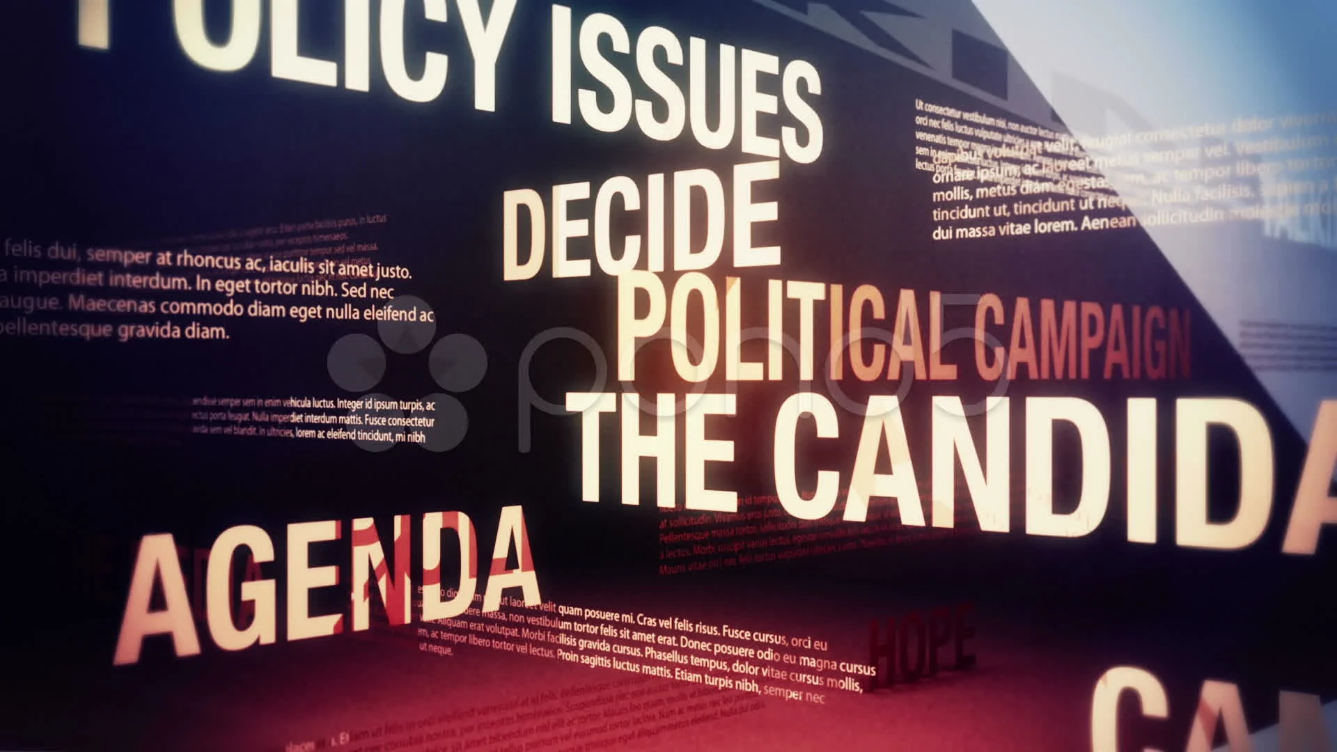 Political Campaign Related Terms Backgro... | Stock Video | Pond5