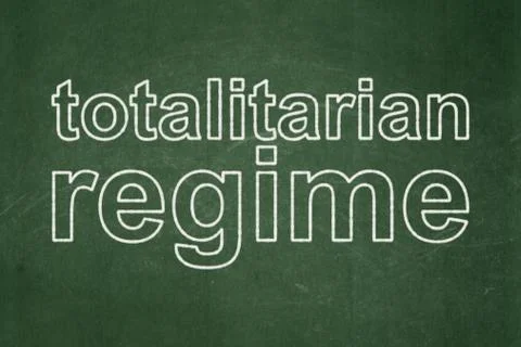 Political concept: Totalitarian Regime on chalkboard background Stock Illustration