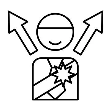 Political Decision Line Icon Stock Illustration