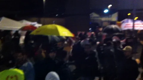 Political Demonstration Protest of foreignes immigrant in Milan, Italy 動画素材 92853479