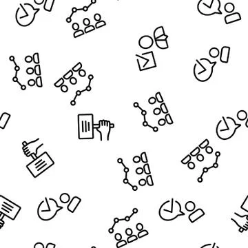 Political Election Vector Seamless Pattern 库存插图