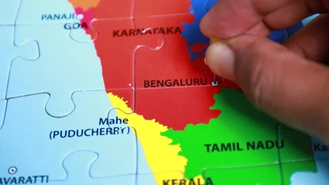 Political map of India Stock Footage 295403954