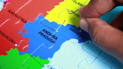 Political map of India Video stock 295403965