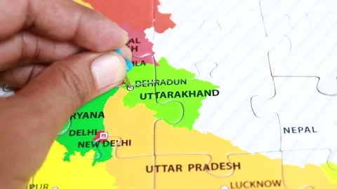 Political map of India Stock Footage 295403999