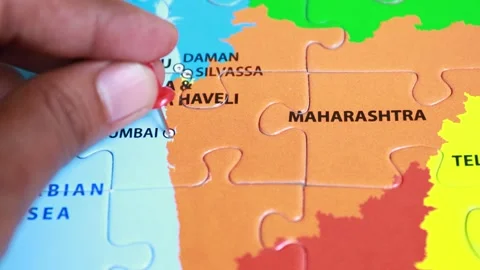 Political map of India Stock Footage 297382372