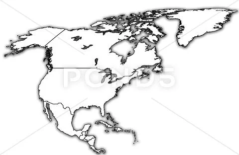 Political map of north america: Graphic #51326229