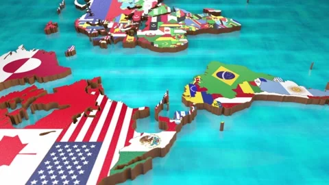 Political Map of the World Video stock 200774103