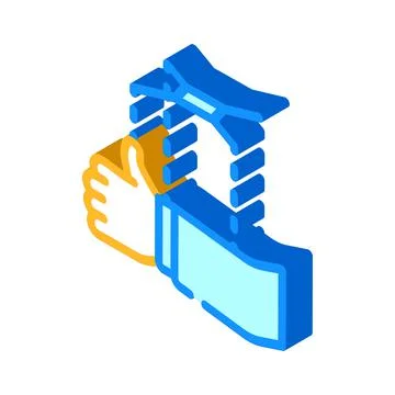Political puppet isometric icon vector illustration sign Stock Illustration
